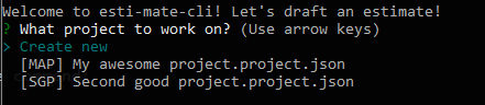 Project chooser